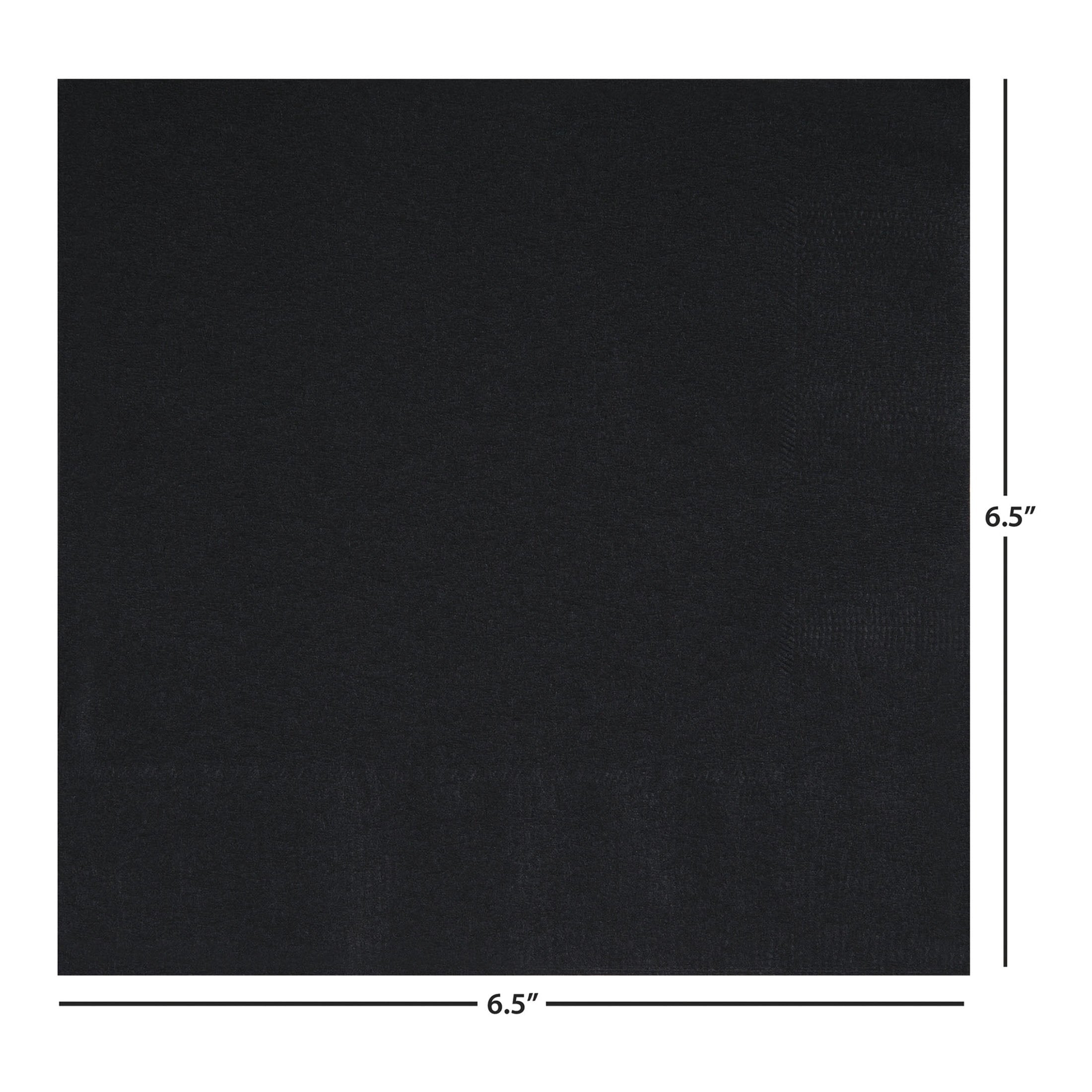 Way To Celebrate Disposable Paper Party Napkins, Black, 6.5 in x 6.5 in, 24 Count