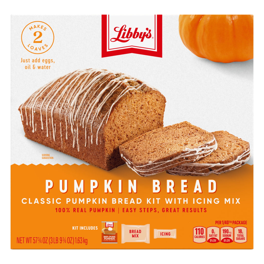 Libby's Pumpkin Bread Kit With Icing Baking Mix Dessert, 57.75 oz Box