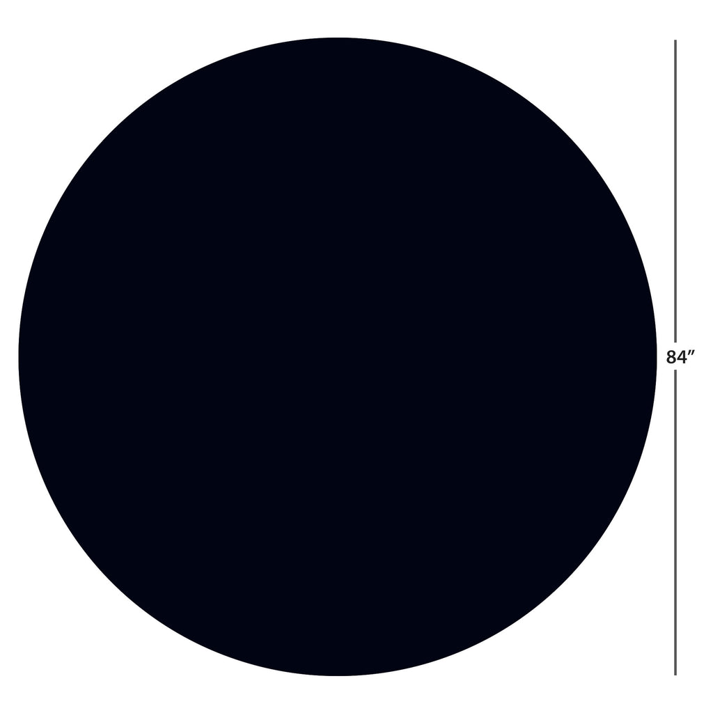 Way To Celebrate Round Plastic Table Cover, Black, 84 in, 1 Count