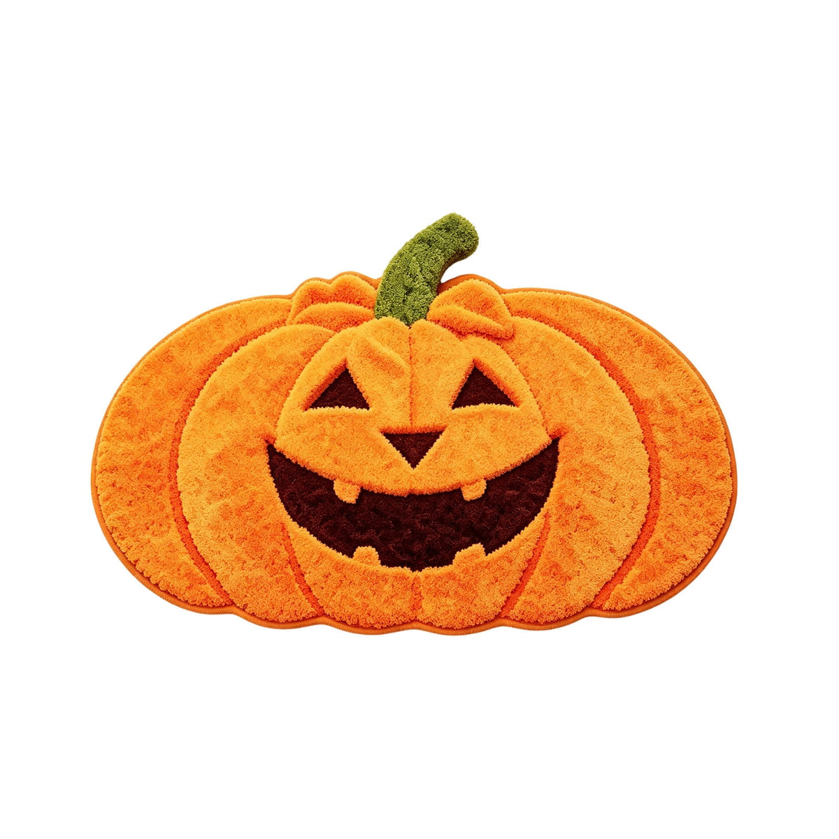 BZPIZ Halloween Cute Pumpkin Door Mat for Front Door, Doormat Outside Entrance, Halloween Decor for Porch and Entryway, Indoor & Outdoor Use Orange