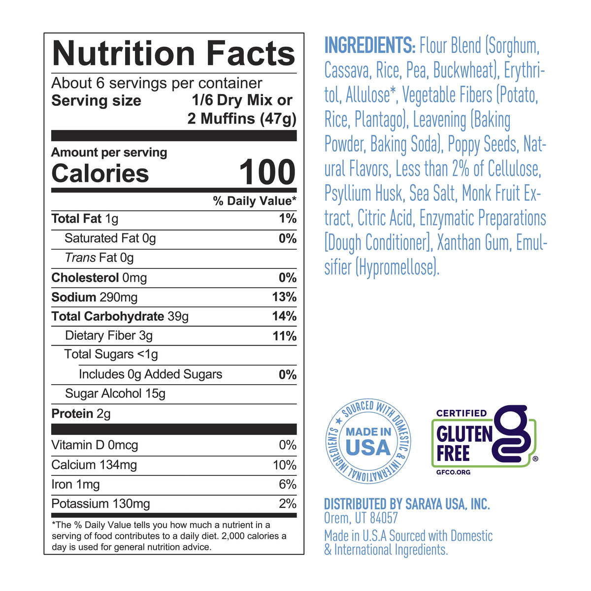 Lakanto Pumpkin Spice Muffin Mix - Sweetened with Monk Fruit and Allulose, Erythritol -8 Oz