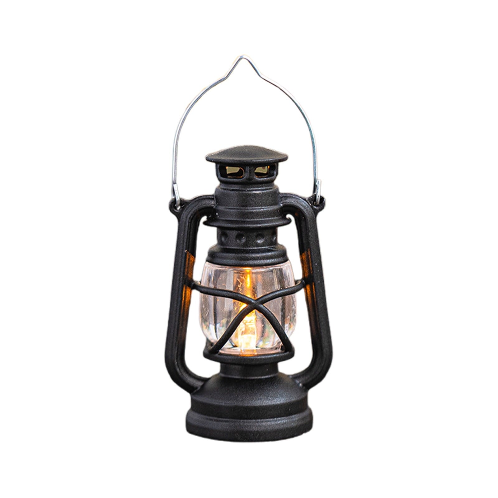 Djiypn Mini Lanterns 2Pack LED Small Lanterns Decorative Indoor Outdoor Hanging Lantern Decorative Candle Light Farmhouse Decor for Weddings Western Camping Party Halloween Christmas Decorations
