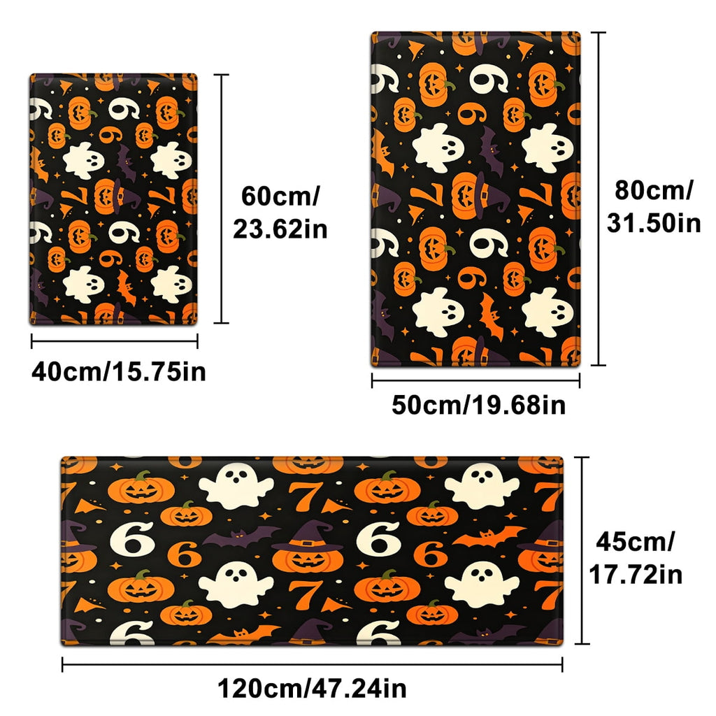 CCTFS Halloween Skeletons Holding Hot Drinks Household 1Pc Flannel Mat and Kitchen Rugs,Soft Non-slip for Bedroom Entryway