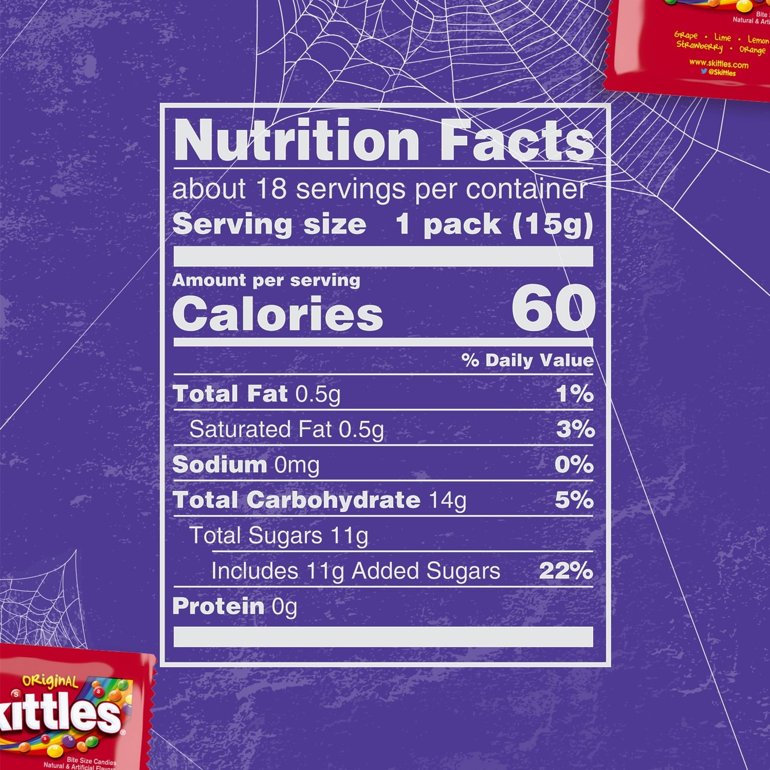 Skittles Halloween Fun Size Gluten Free and Gelatin Free Chewy Candy - 9.65 oz Bag