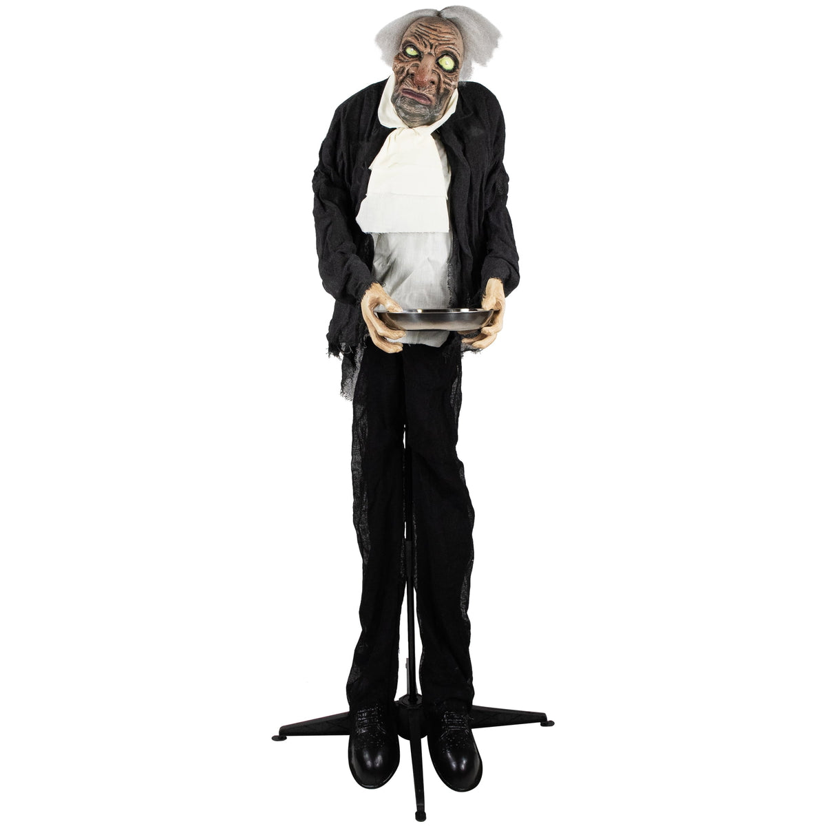 Northlight LED Lighted Animated Butler with Sound Halloween Decoration - 5.5' - Clear Lights