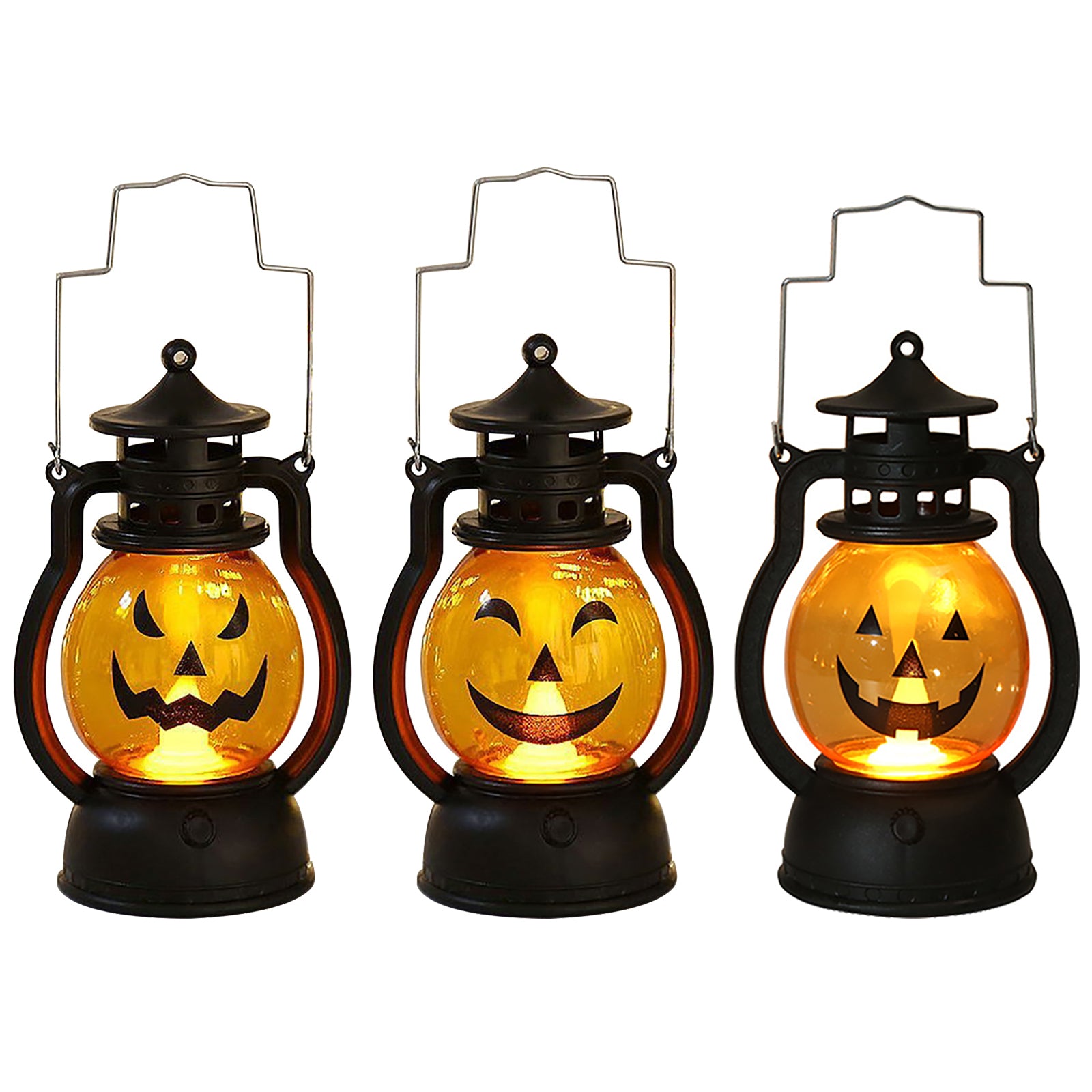 LHNFT Halloween Lantern Night Light, Vintage Oil Lamp Wall Light Outdoor, Battery Operated Hanging Lantern for Party Decor, Halloween Decorations Outdoor