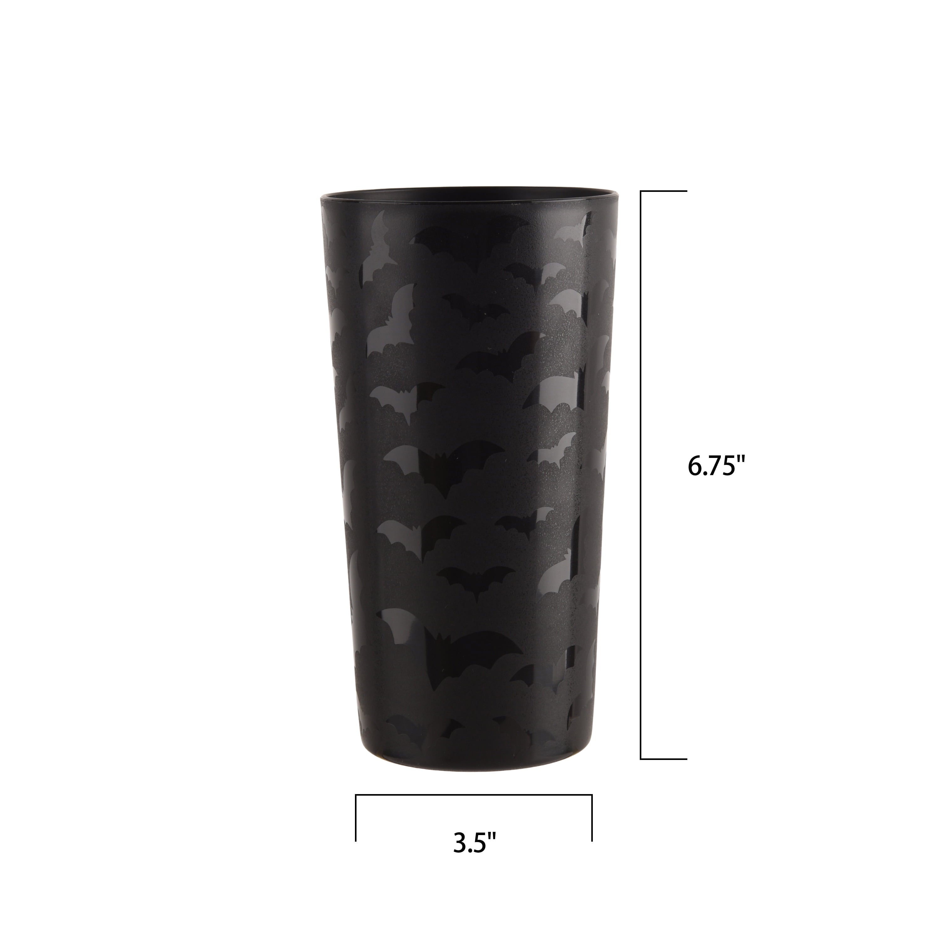 Mainstays 26 oz Round Plastic Skeleton Tumbler, Purple