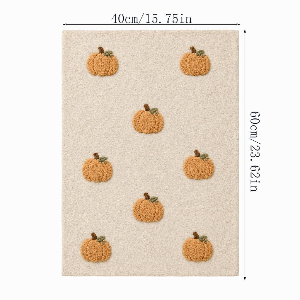 OutmaxHome Halloween Theme Cute Ghost Print Doormat, 15.8x23.6 Inch Non-Slip Absorbent Mat, Easy to Clean, for Front Door, Porch, Farmhouse