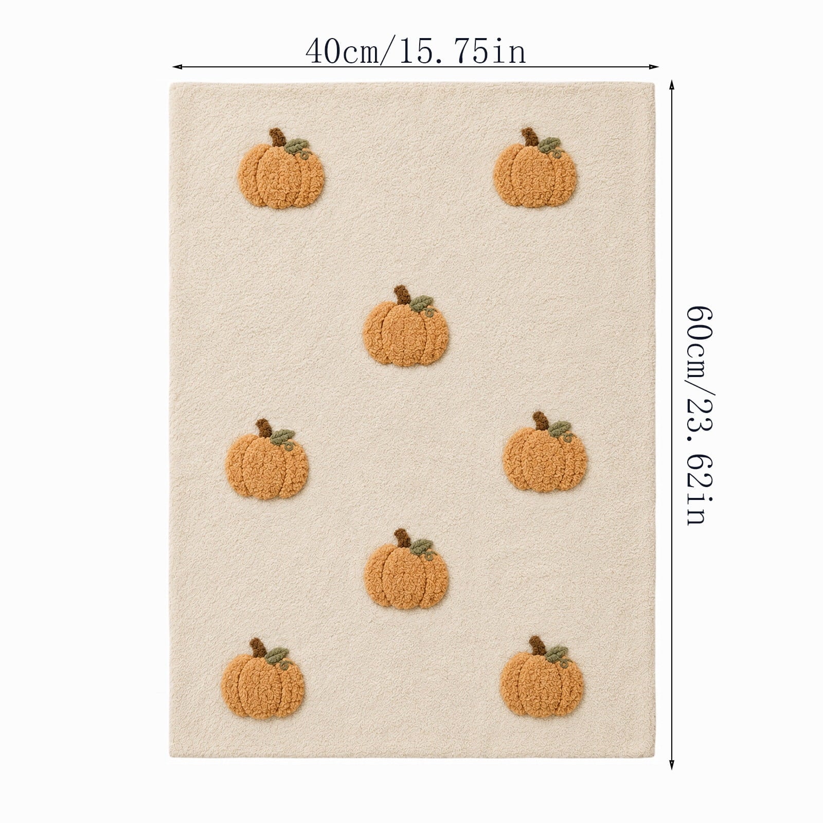 Halloween Thanksgiving Pumpkin Doormat 24x16 Inch, Simple Fall Farmhouse Entrance Mat for Front Porch Patio Home Decor