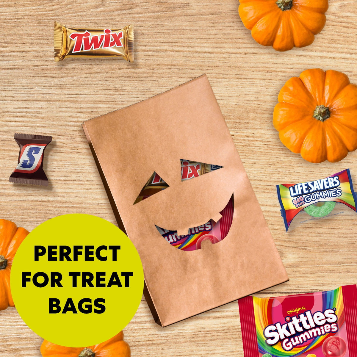 Snickers, Skittles Gummies, Twix & Life Savers Gummies Halloween Candy - 70 Ct Bulk Bag