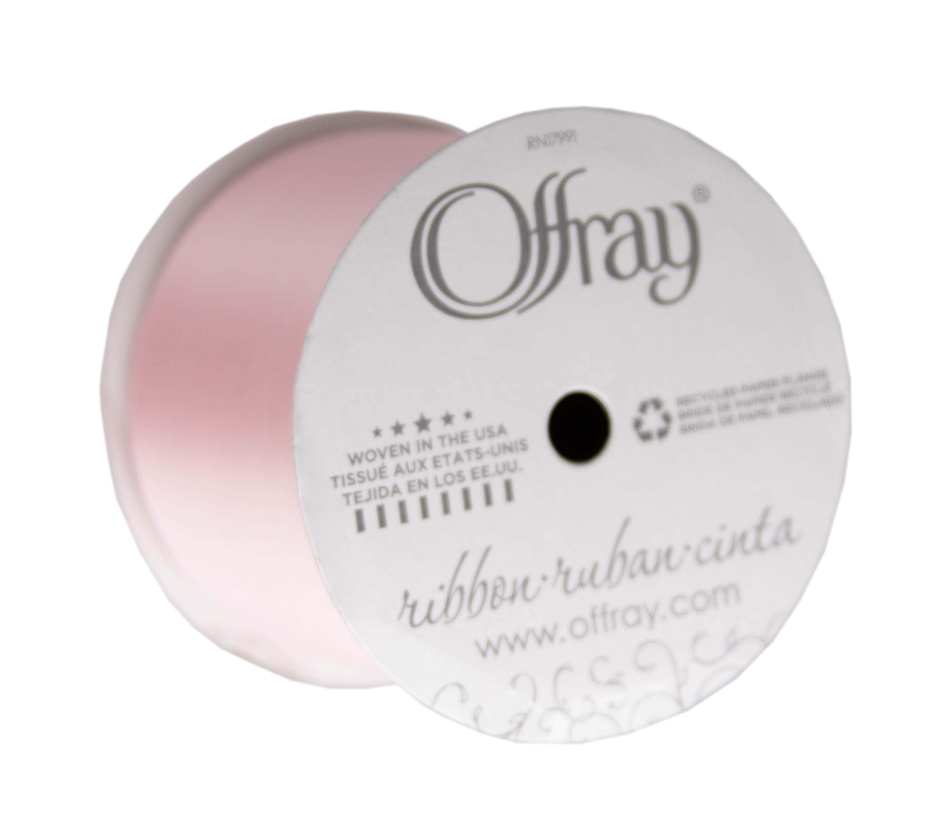 (2 pack) Offray Ribbon, Red 2 1/4 inch Single Face Satin Polyester Ribbon for Sewing, Crafts, and Gifting, 9 feet, 1 Each