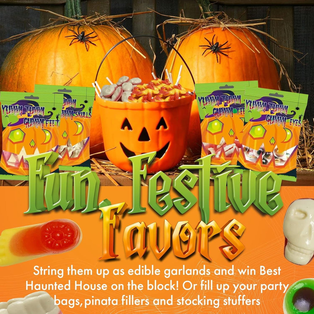 Fusion Select Halloween Gummy Candy Spooky Gummies Candy Food Snacks - Creepy Party Bag Favors For Trick Or Treat - Scary Novelty Chewy Bites (Eyeballs Gummy)