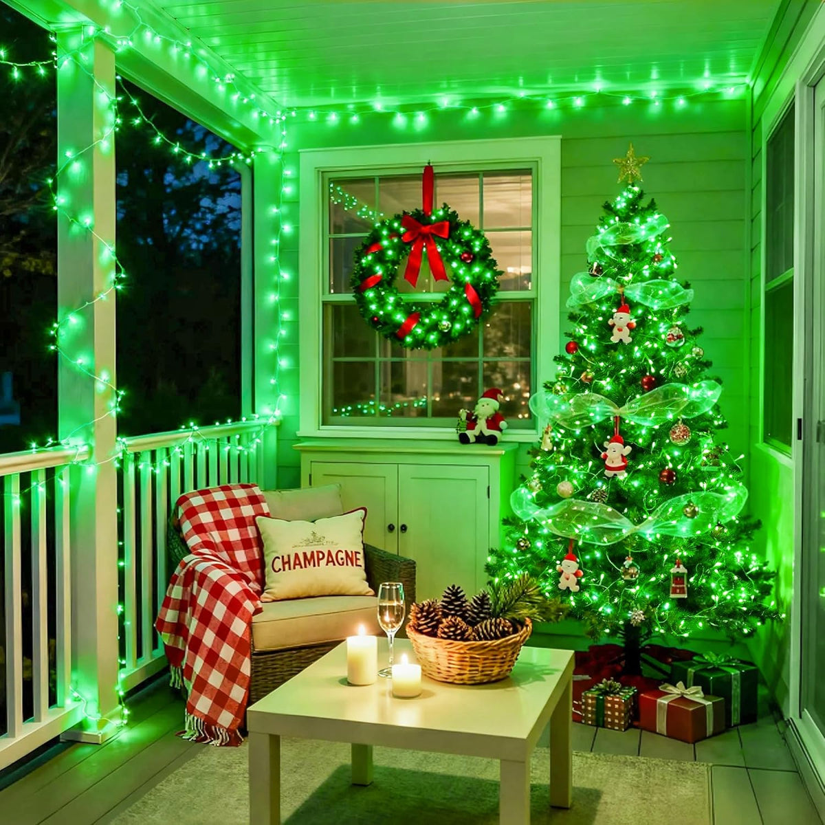 JMEXSUSS 200 LED Christmas Lights Indoor Outdoor, Connectable Warm White Christmas Tree Lights Clear Wire, 66 Ft Twinkle Fairy String Lights Plug in for Bedroom Wedding Christmas Tree Decorations