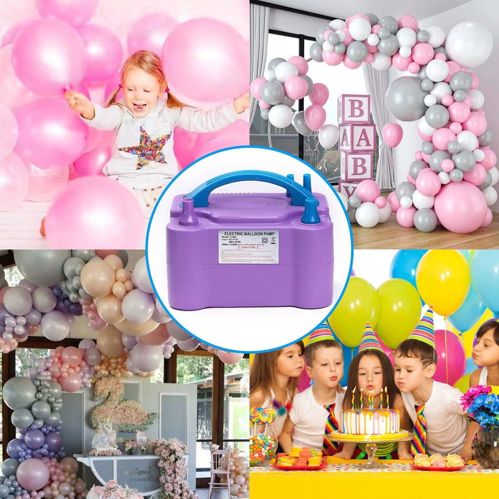 Electric Balloon Pump, Portable Dual Nozzle Blower Air Balloon Pump & Inflator for All Balloons Party Wedding Decoration