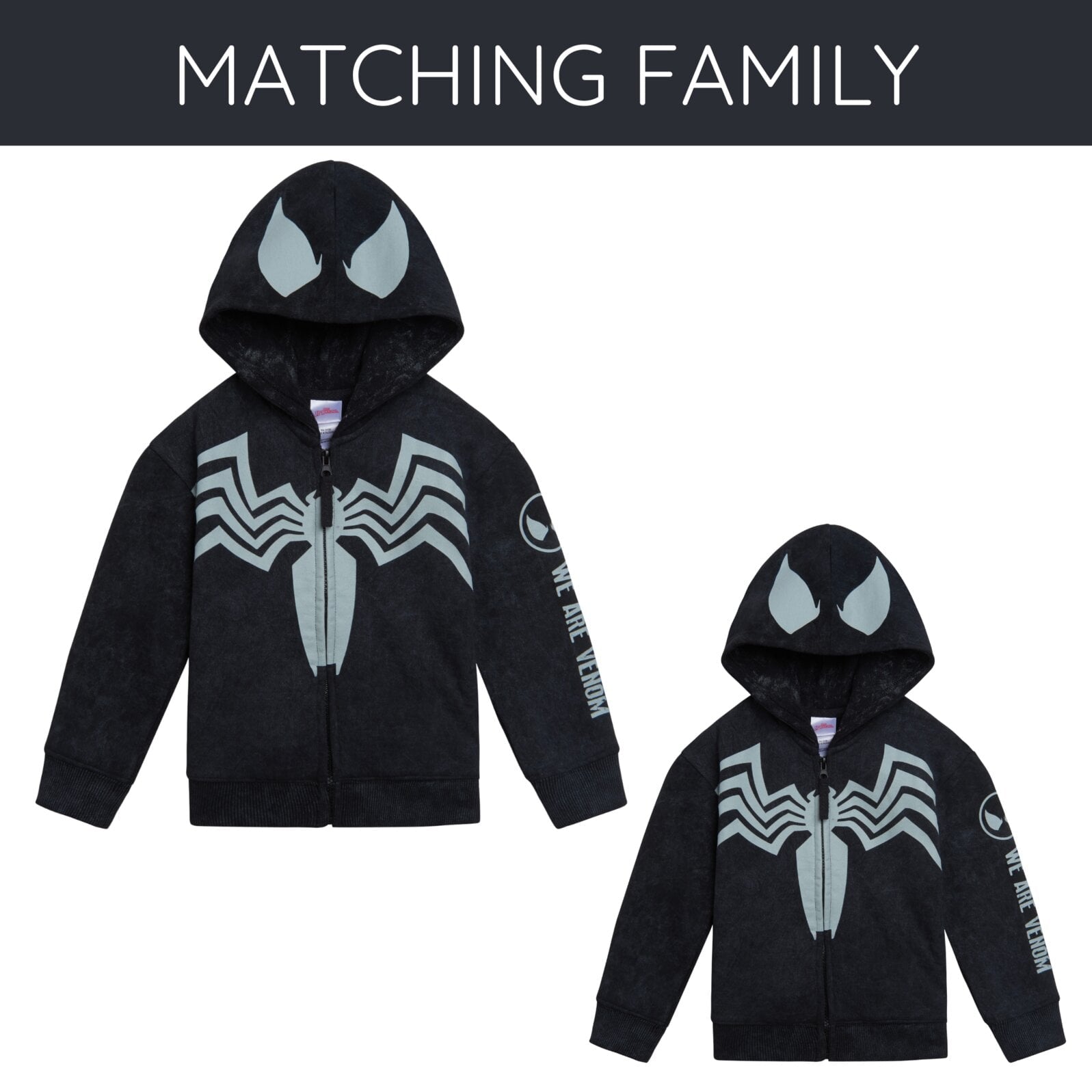 Marvel Spider-Man Adult Men or Women Cosplay Fleece Zip-Up Hoodie Miles Morales Charcoal