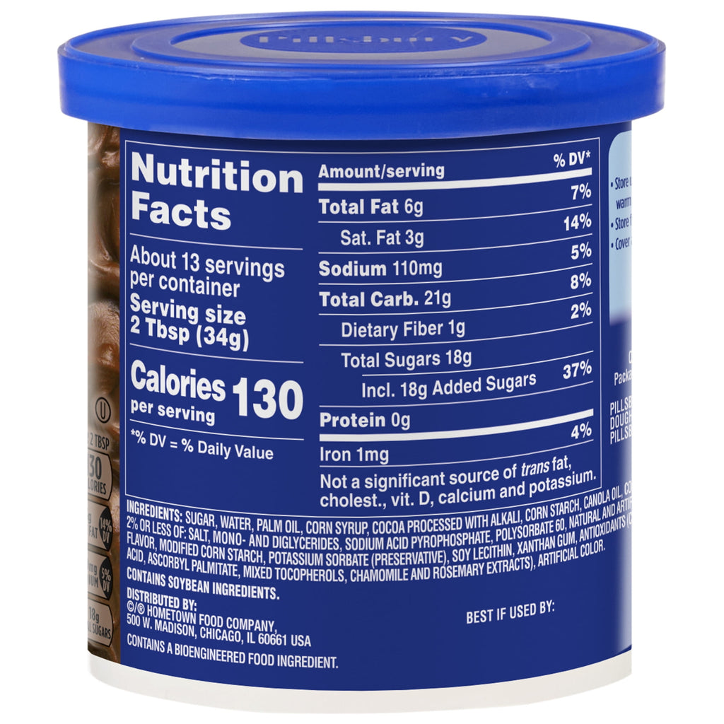 Pillsbury Creamy Supreme Chocolate Fudge Flavored Frosting, 16 oz Tub