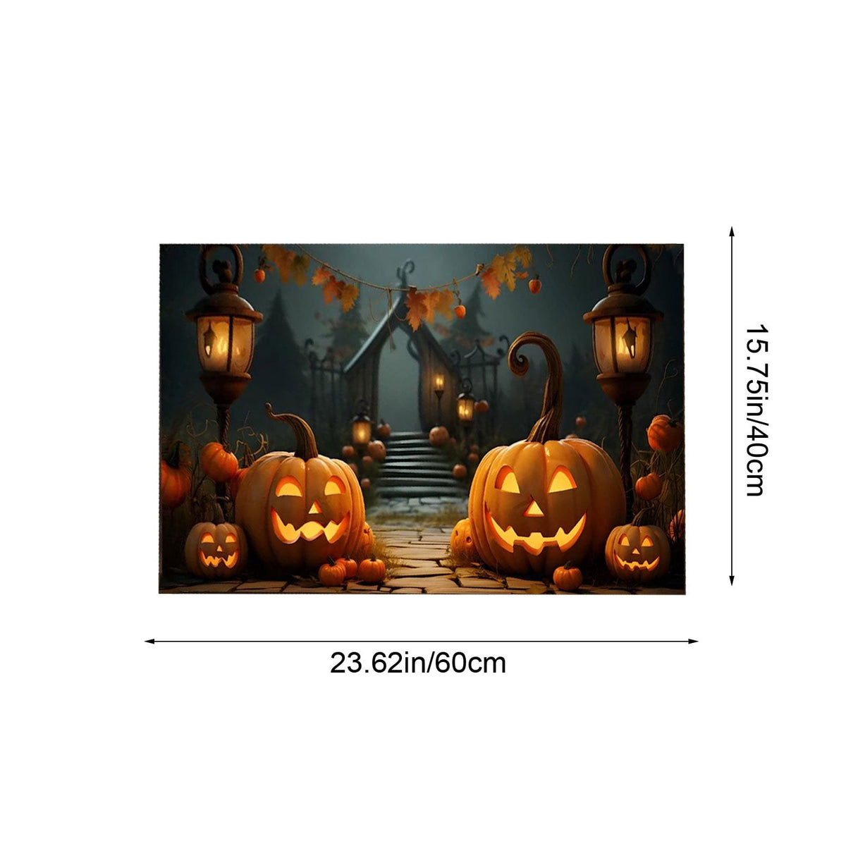 Xuniizn Halloween Mat, 16X24" Velvet Halloween Door Mat for Outside Entrance, Spooky Halloween Rug for Outdoor & Indoor, Non Slip Washable Halloween Doormat, Halloween Bathroom Decor