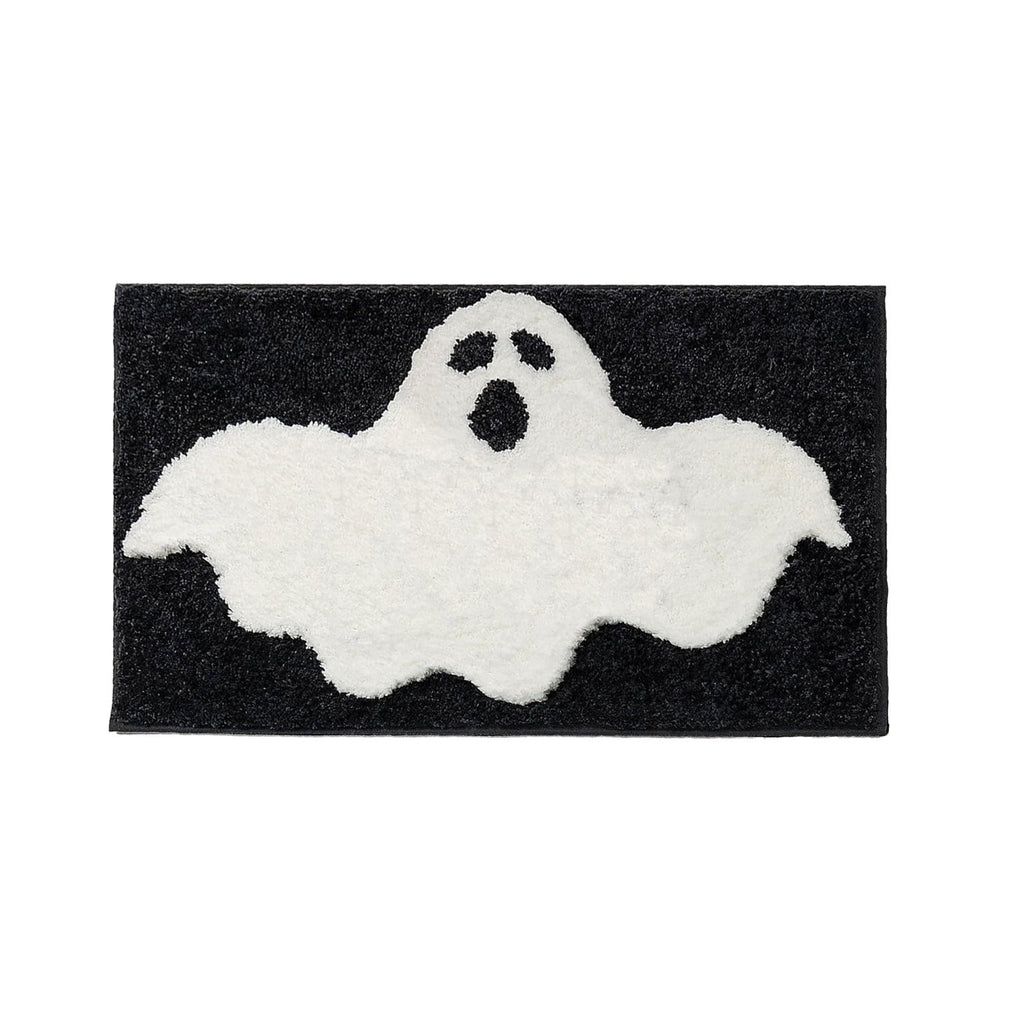 BingTong Cartoon Ghost Themed Fall Welcome Mat,Variety Spooky Adorable Ghost Shape Entryway Rug,Weather Resistant Low Profile Door Mat for Home Apartment Cafe Halloween Decoration Ghost F