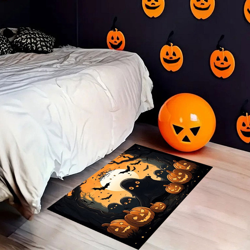 Vggrvlo Under5 Halloween Kitchen Rugs Mats for Floor Non Slip Extra Thick Chenille Door Mat Machine Washable Bath Mats Halloween Decorations