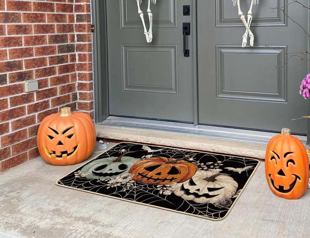 MYFLOCY Halloween Front Doormat 31x19 inch Indoor Outdoor Non Slip Floor Decoration ( Pumpkin Spooky )
