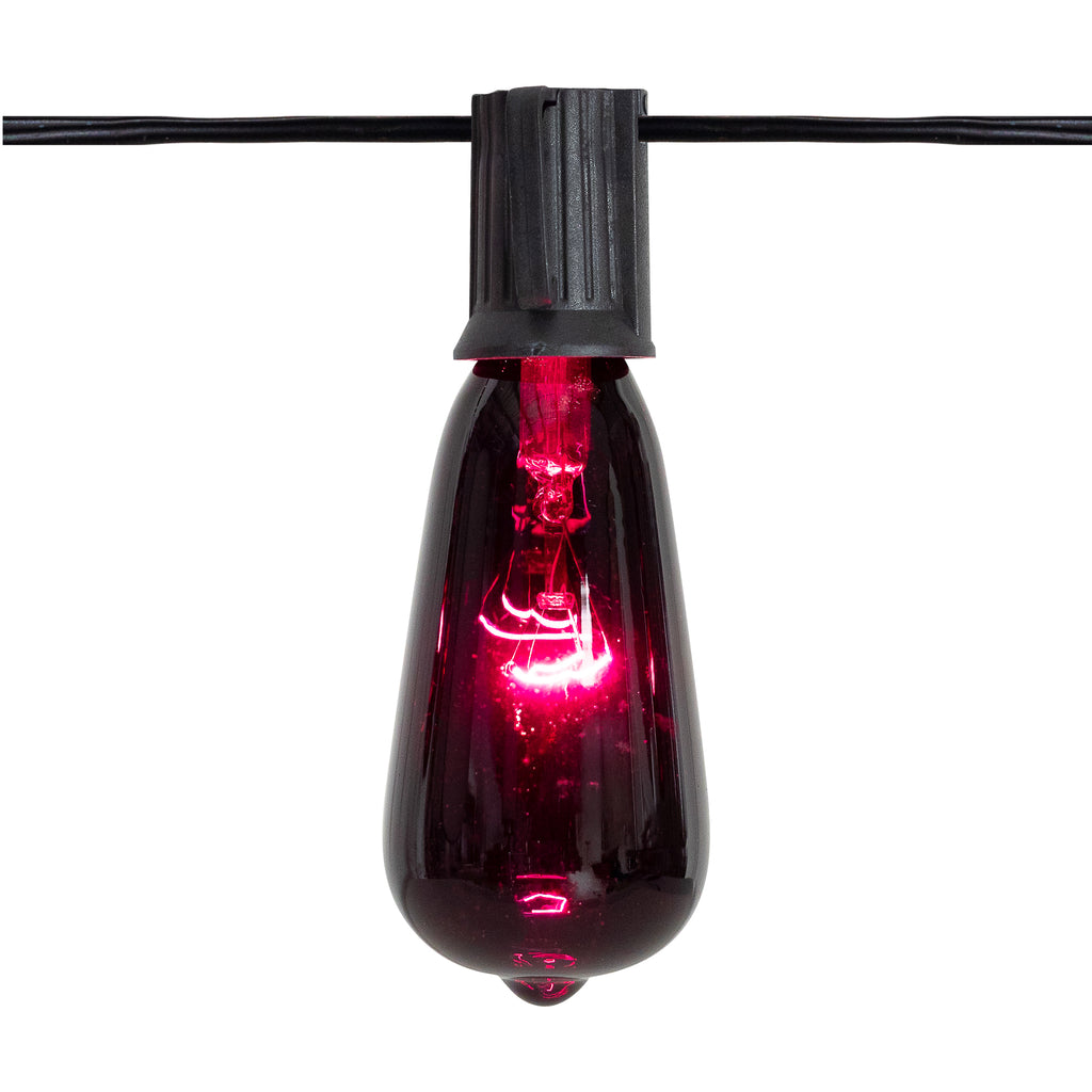 Northlight Edison Style Halloween Lights - Purple - 9' Black Wire - 10ct