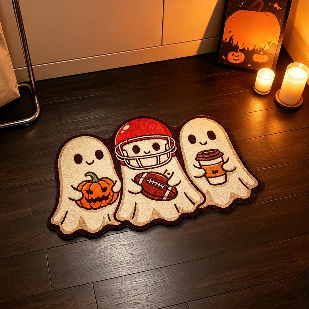Yhmxh Halloween Bathroom Rugs, Halloween Pumpkin Bath Mats, Farmhouse Halloween Rugs for Bathroom Decorations for The Home, Holiday Cute Pumpkin Decor Non-Slip 15.7x23.6 Inches