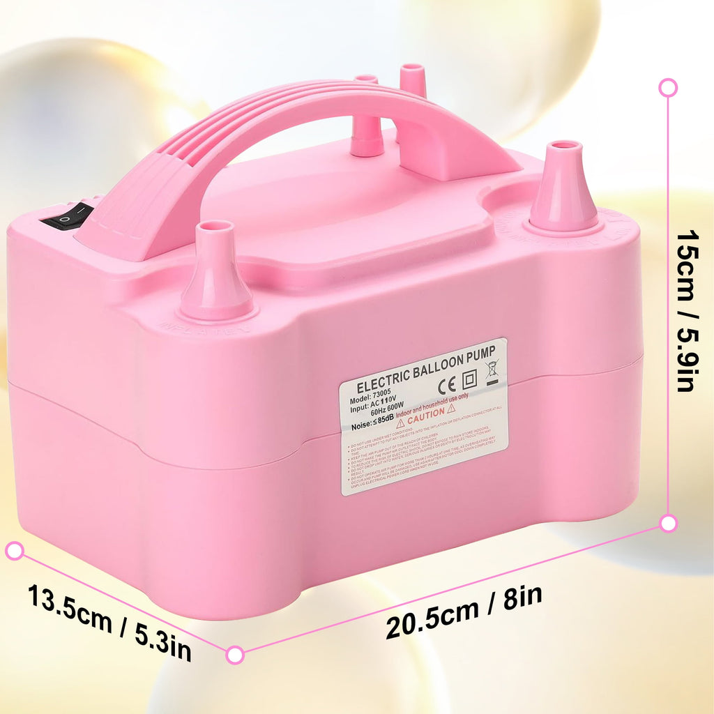 Electric Balloon Pump, Portable Dual Nozzle Blower Air Balloon Pump & Inflator for All Balloons Party Wedding Decoration
