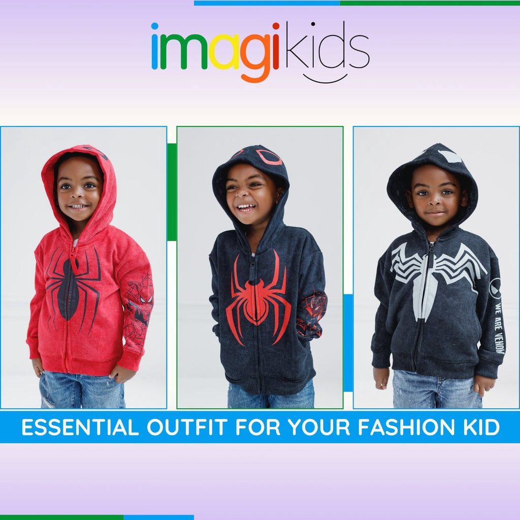Marvel Spider-Man Adult Men or Women Cosplay Fleece Zip-Up Hoodie Miles Morales Charcoal