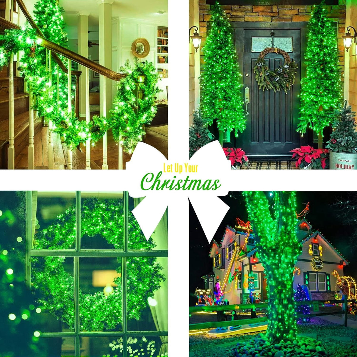JMEXSUSS 200 LED Christmas Lights Indoor Outdoor, Connectable Warm White Christmas Tree Lights Clear Wire, 66 Ft Twinkle Fairy String Lights Plug in for Bedroom Wedding Christmas Tree Decorations