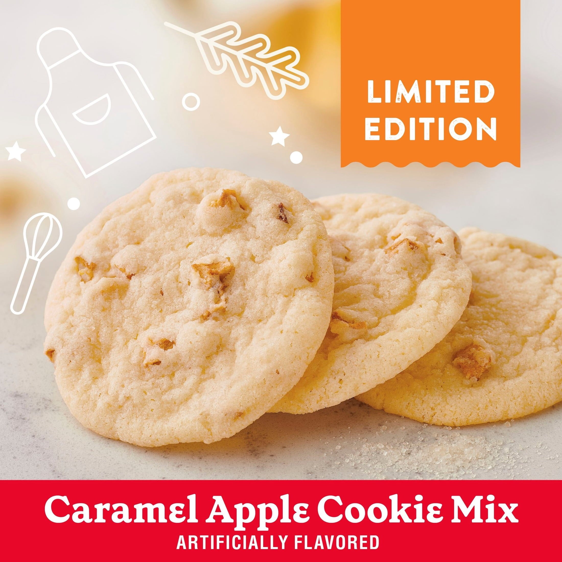 Betty Crocker Limited Edition Caramel Apple Cookies, Cookie Mix, 16.6 oz