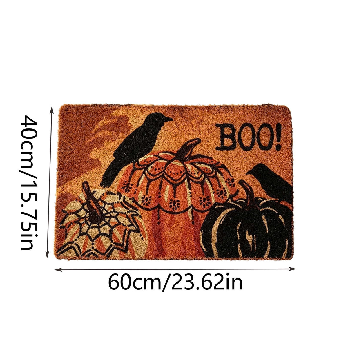 BZPIZ Halloween Cute Pumpkin Door Mat for Front Door, Doormat Outside Entrance, Halloween Decor for Porch and Entryway, Indoor & Outdoor Use Orange