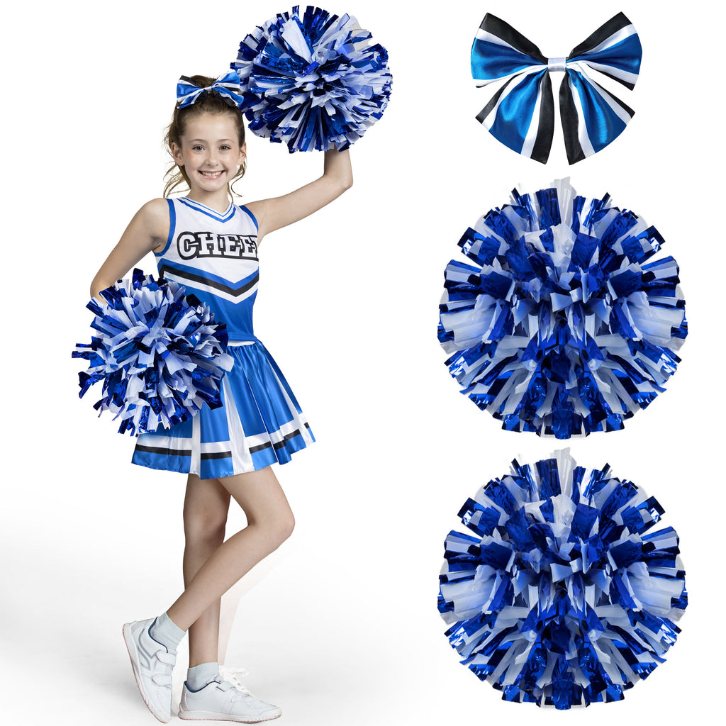 Joyfy Cheerleader Costume for Girls, Halloween Cute Cheer Uniform Outfit with Accessories for Kids Halloween High School Cheerleader Dress Up Costumes
