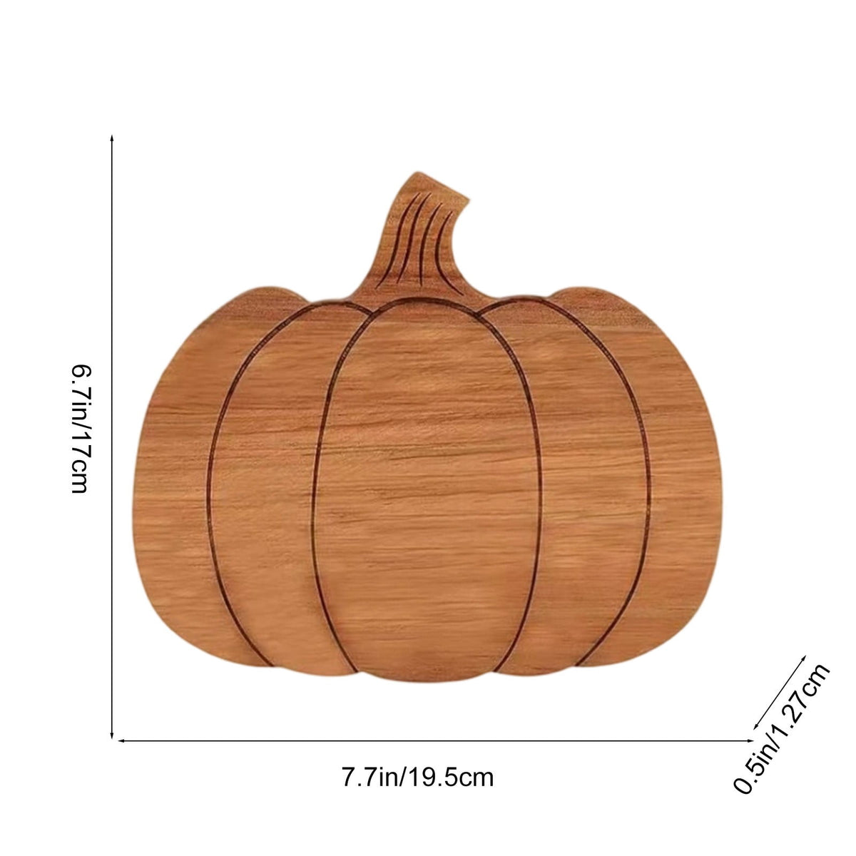 geerera Pumpkin Shaped Wooden Serving Board, Cheese & Charcuterie Platter for Fall, Thanksgiving & Halloween Parties