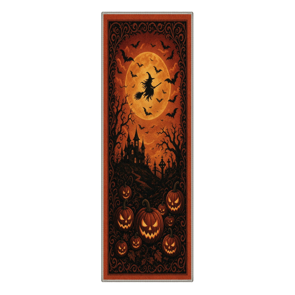 GENIMO 2'x3' Halloween Doormat, Washable Non Slip Soft Farmhouse Pumpkin Outdoor Door Mat for Front Door Covered Porch Patio Entryway, Smoky Amber