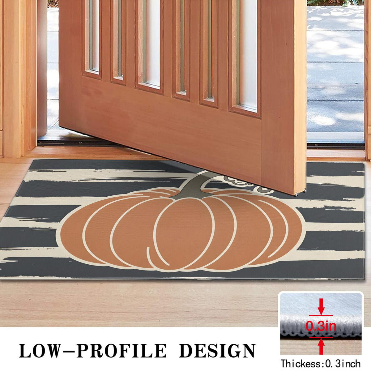 Happy Halloween Door Mat Decorations Spider Bat Doormat Plain the Indoor Door Mat/Outdoor Crystal Velvet 30x17 Inches