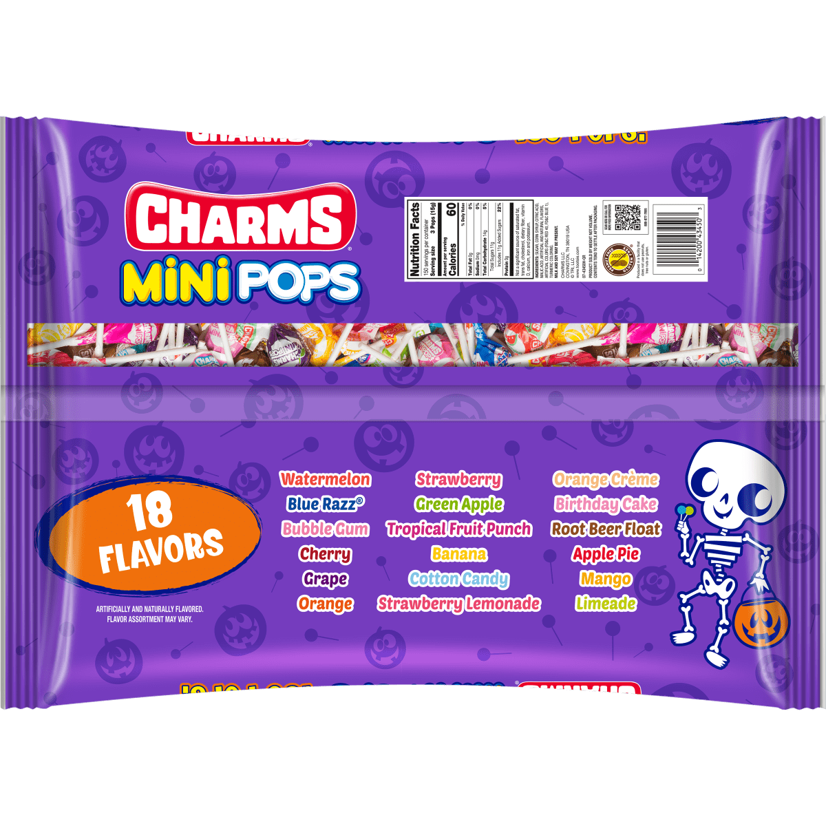 Charms Halloween Mini Lollipops Bag 5.05 lb, 450 Count. Individually Wrapped Halloween Lollipops. Gluten Free & Peanut-Free