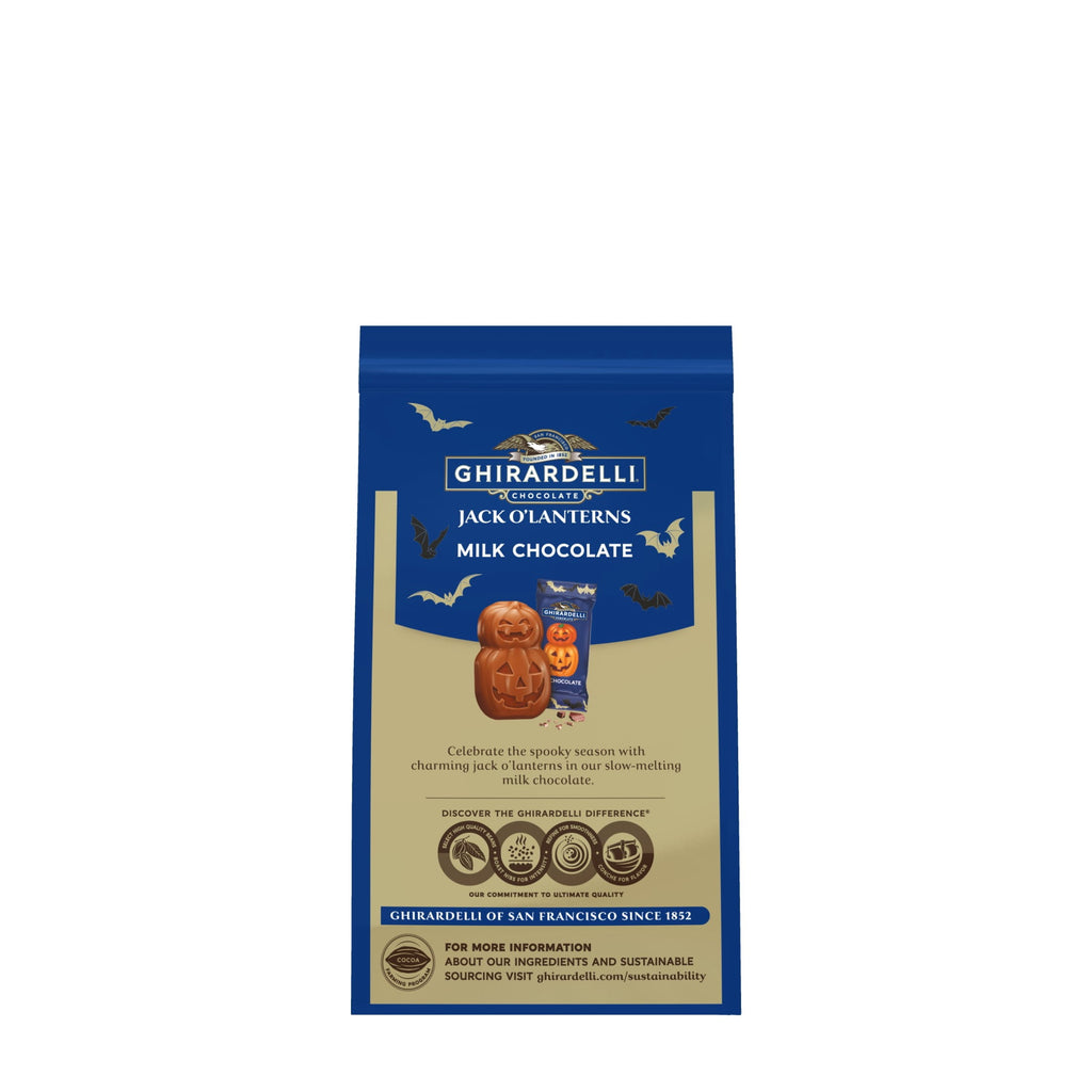 GHIRARDELLI Milk Chocolate Jack O' Lanterns, 4.1 oz Bag