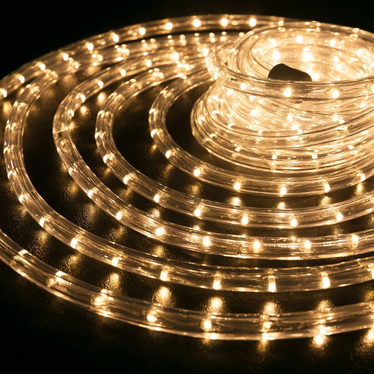WYZworks 100 feet LED Rope Lighting (WARM WHITE) Blue, Green, Red, RGB, Cool White, Orange Spool Option- Christmas Holiday Decoration Light | UL Certified Safety Fuse Included