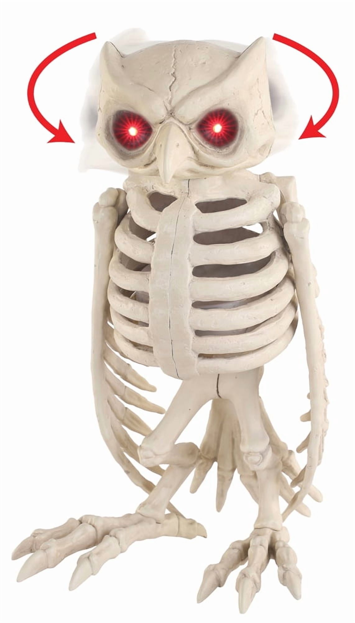 Halloween Express 14" Animated Owl Skeleton Halloween Decoration