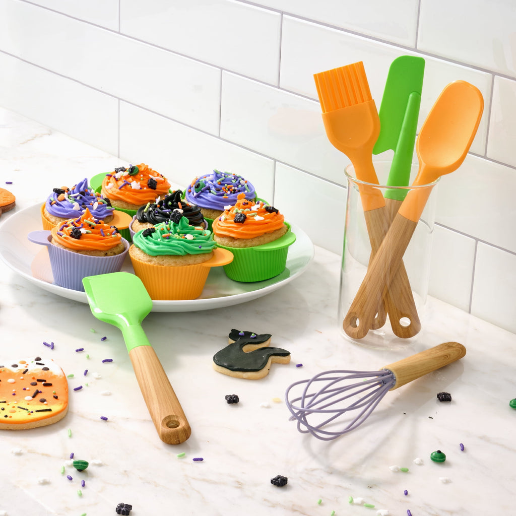 Way To Celebrate 5-Piece Mini Baking Tools, Orange, Green, Purple