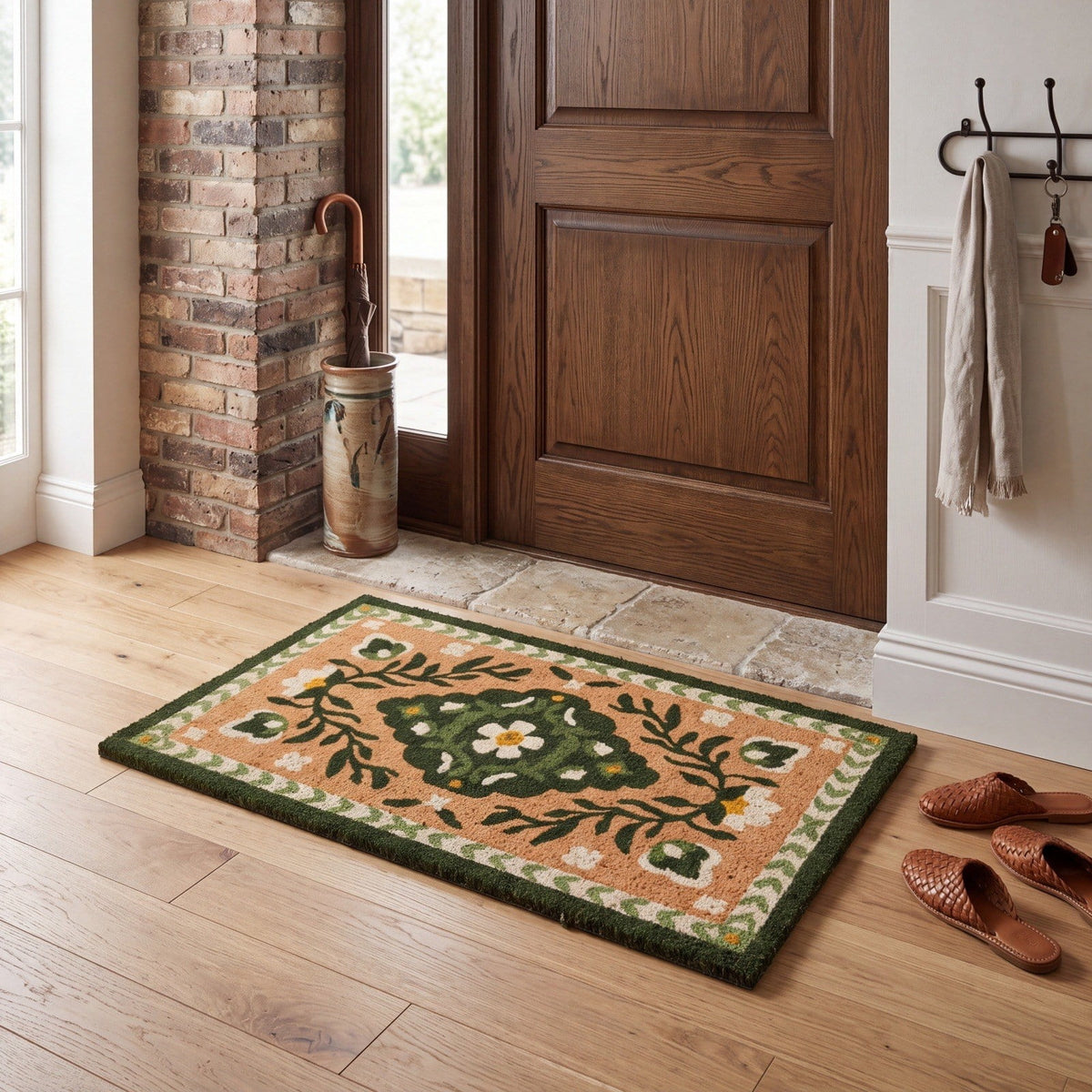 Boho Tassel Doormat 16x24 Inch, Soft Woven Laundry Kitchen Floor Rug for Farmhouse Decor, 1 PC