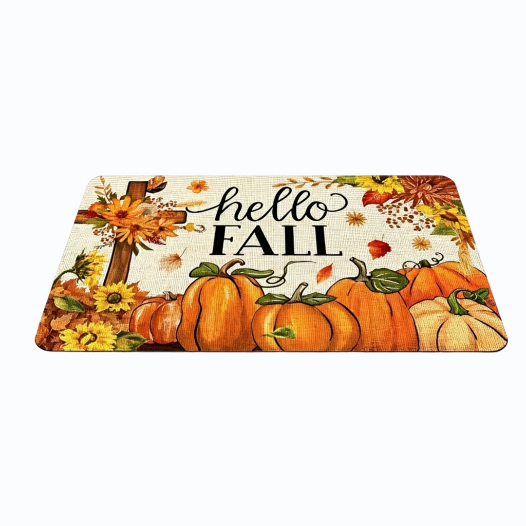 Autumn Door Mat for Entryway, 16x24 Inch, Fall-Themed Floor Doormat for Home Decor, Non-Slip Rug Mat for Living Room, Kitchen, Bedroom, Gifts for Fall Lovers (E)