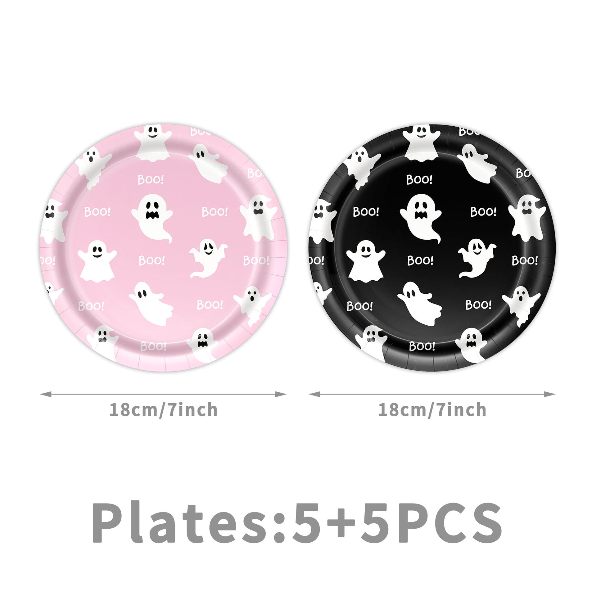 50/73/93Pcs Halloween Boo Party Tableware Supplies Decorations,Spooky Ghost Plates Napkins Boo Ghost Tableware Tablecloth Banner for Halloween Birthday Party Boo Baby Shower Party Supplies