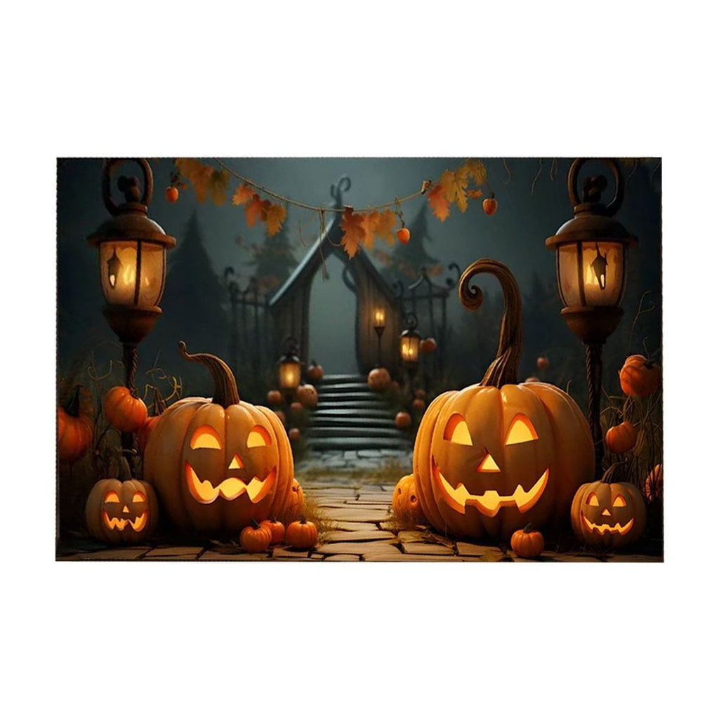 Xuniizn Halloween Mat, 16X24" Velvet Halloween Door Mat for Outside Entrance, Spooky Halloween Rug for Outdoor & Indoor, Non Slip Washable Halloween Doormat, Halloween Bathroom Decor