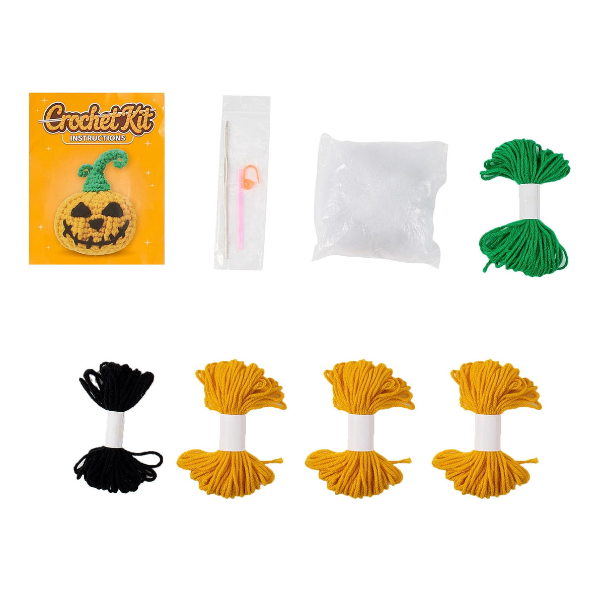 Jack-o'-Lantern Crochet Kit, Multicolor, Halloween by Way To Celebrate