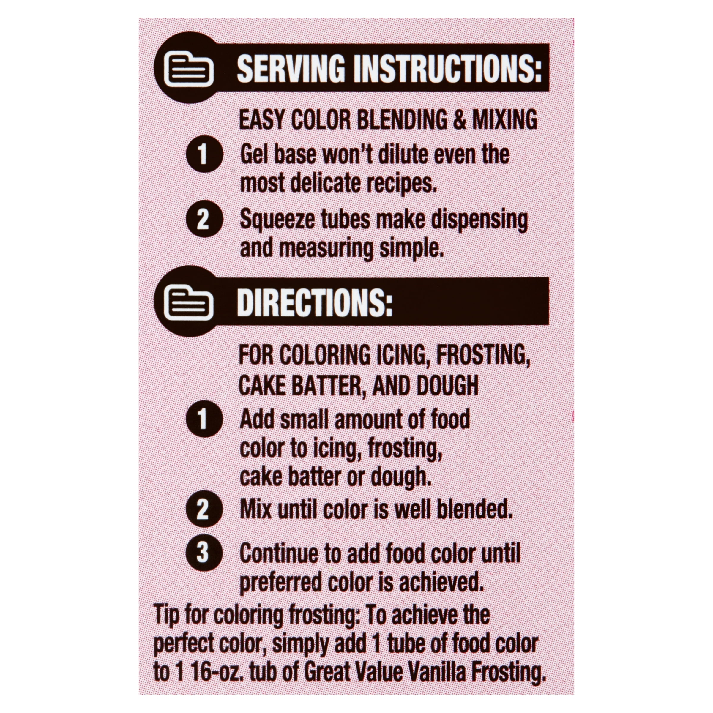 Great Value Gel Food Colors, Neon Multicolor, 2.7 oz