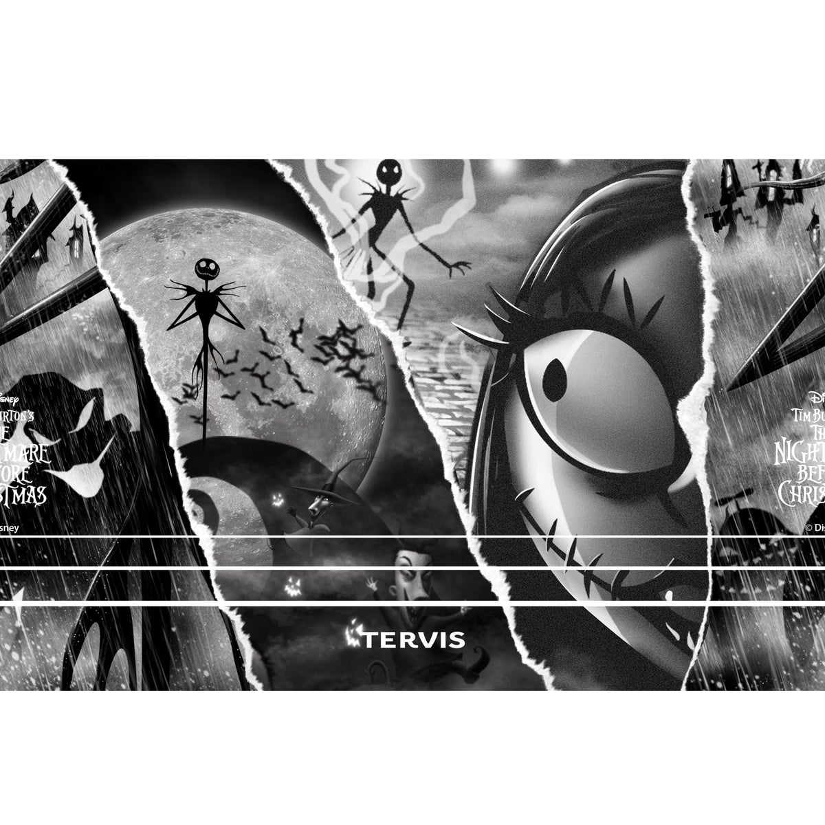 Tervis Traveler Disney Nightmare Before Christmas Torn Collage Made in USA Double Walled Insulated Tumbler Travel Cup Keeps Drinks Cold & Hot, 20oz, Stainless Steel
