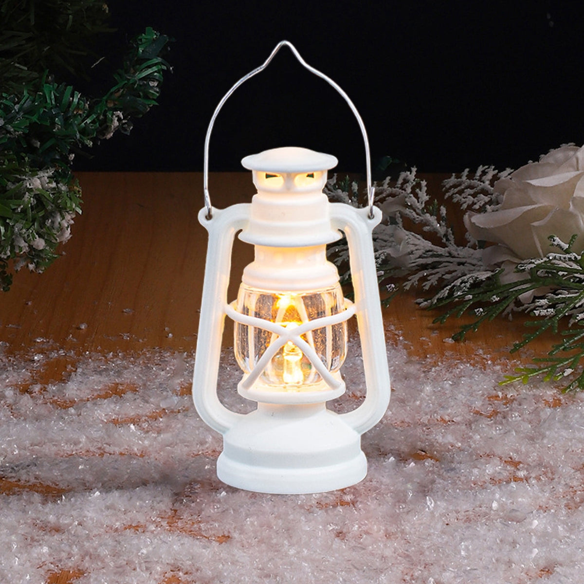 Djiypn Mini Lanterns 2Pack LED Small Lanterns Decorative Indoor Outdoor Hanging Lantern Decorative Candle Light Farmhouse Decor for Weddings Western Camping Party Halloween Christmas Decorations