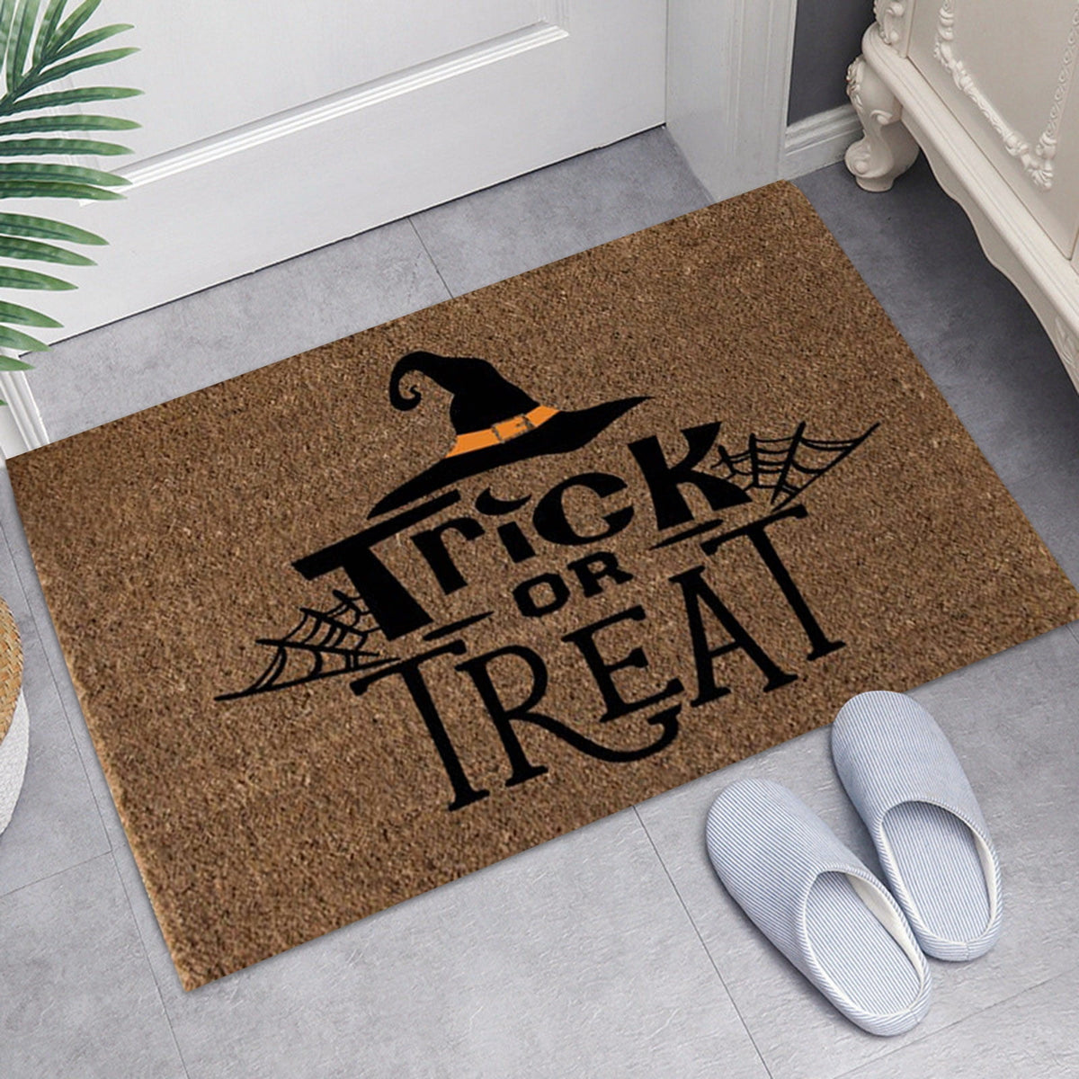 JLFNYA Halloween Rug,15.7*24inch Checkered Rug,Rug Halloween Fall Door Mat Cotton Washable Area Rugs Door Mat Outdoor Entrance for Front Porch Entryway Fall Farmhouse