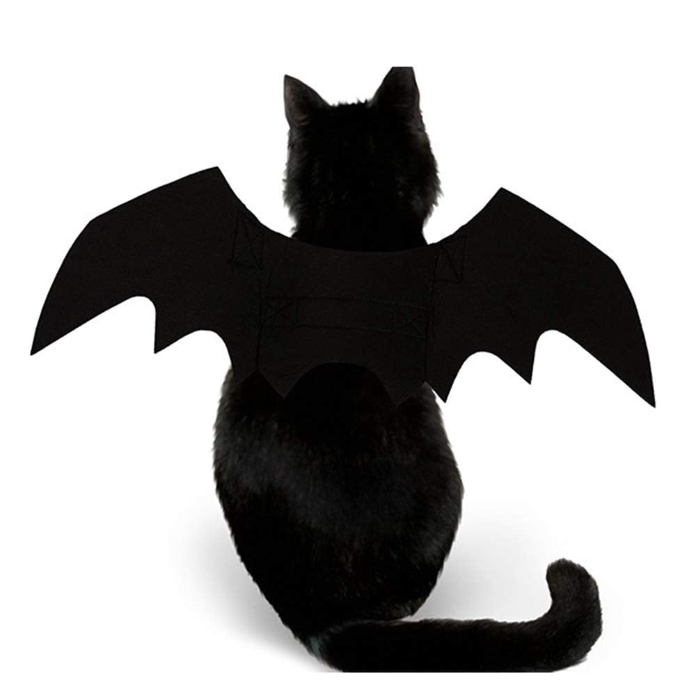 WILLED Adjustable Pet Costume Collar - Bat-Themed Dress Up Accessories for Cats & Dogs, Halloween Party Decoration